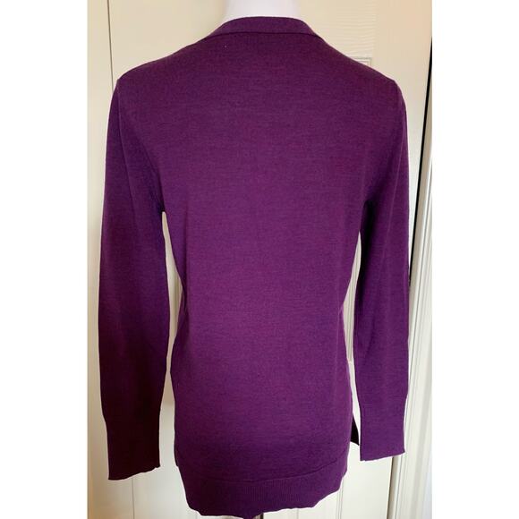 Banana Republic extra fine Merino wool sweater purple XS - Picture 3 of 7